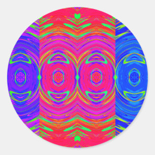 Abstract kleurenpatroon ronde sticker