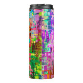 Abstract kleurenpixel thermosbeker (Achterkant)