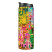 Abstract kleurenpixel thermosbeker (Geroteerd rechts)