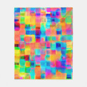 Abstract Kleurenraster Fleece Deken (Voorkant)