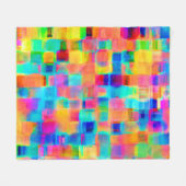 Abstract Kleurenraster Fleece Deken (Voorkant (Horizontaal))