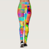 Abstract kleurenraster leggings (Achterkant)