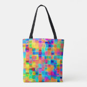 Abstract Kleurenraster Tote Bag (Achterkant)