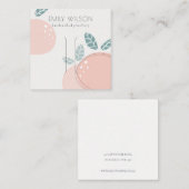 Abstract kleurenscherm met troebele haarklemmen vo vierkante visitekaartje (Voorkant / Achterkant)