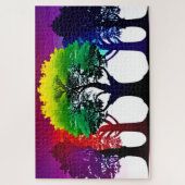Abstract kleurenspectrum van herfstbomen legpuzzel (Verticaal)