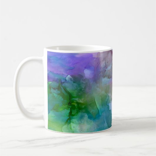 Abstract kleurenwiel met koffie- of tea-Mok Koffiemok (Links)