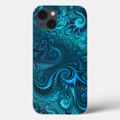 Abstract kleurig blauw en Blauwgroen spiraal patro Case-Mate iPhone Case (Achterkant)