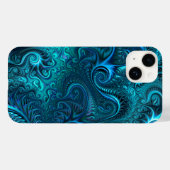 Abstract kleurig blauw en Blauwgroen spiraal patro Case-Mate iPhone Case (Achterkant (horizontaal))