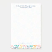 Abstract kleurig bloempatroon post-it® notes (Voorkant)