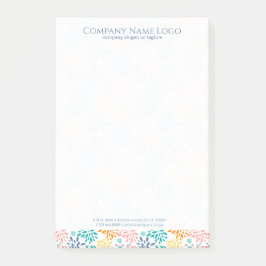 Abstract kleurig bloempatroon post-it® notes