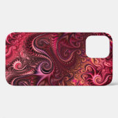 Abstract kleurig Burgundy Carmine Spiral Patroon Case-Mate iPhone Case (Achterkant (horizontaal))