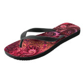 Abstract kleurig Burgundy Carmine Spiral Patroon Teenslippers (Schuin)