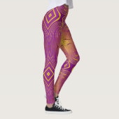 abstract kleurig draaipatroon leggings (Rechts)