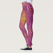 abstract kleurig draaipatroon leggings (Links)
