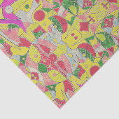 Abstract kleurig fragmentair patchwork tissuepapier (Detail)