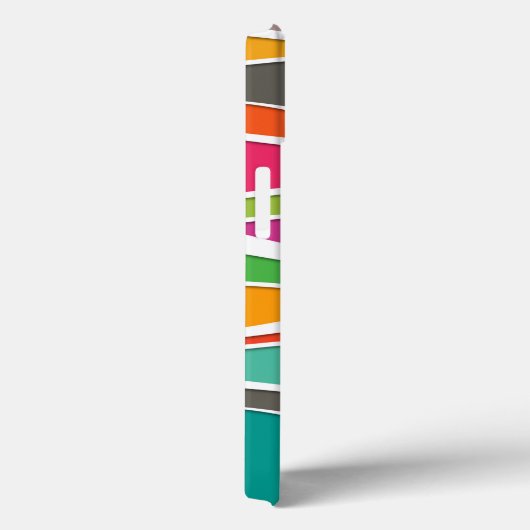 Abstract kleurig geometrisch golvend patroon naam Case-Mate iPhone case (Achterkant / Rechts)