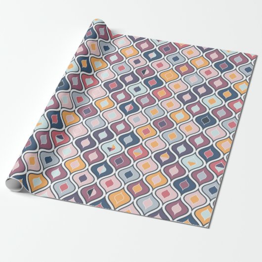 Abstract kleurig geometrisch naadloos patroon cadeaupapier (Uitgerold)