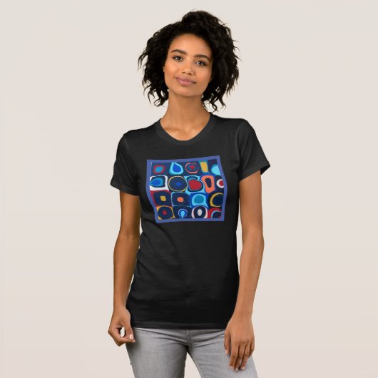 Abstract kleurig kunstontwerp - cirkels t-shirt (Voorkant volledig)