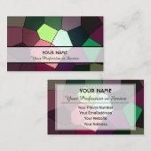 Abstract kleurig mozaïektegelpatroon visitekaartje (Voorkant / Achterkant)