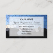 Abstract kleurig mozaïektegelpatroon visitekaartje (Achterkant)