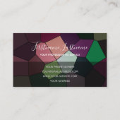 Abstract kleurig mozaïektegelpatroon visitekaartje (Achterkant)