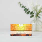 Abstract kleurig mozaïekzonnetegels patroon visitekaartje (Staand voorkant)