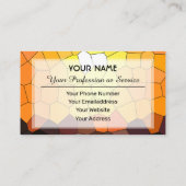 Abstract kleurig mozaïekzonnetegels patroon visitekaartje (Achterkant)