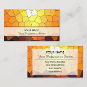 Abstract kleurig mozaïekzonnetegels patroon visitekaartje (Voorkant / Achterkant)