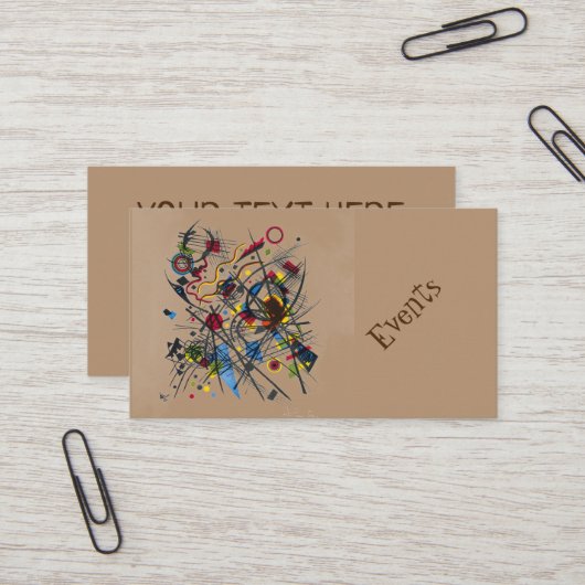 Abstract kleurig muzikaal visitekaartje (Voorkant / Achterkant in situ)