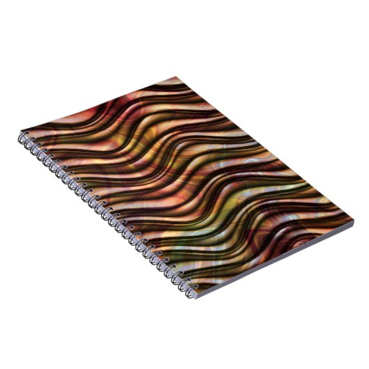 Abstract kleurig Notitieboek van Wavy Texture (Rechterzijde)