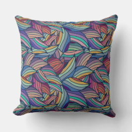 Abstract kleurig ontwerp kussen