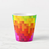 Abstract kleurig ontwerp latte mok (Voorkant)