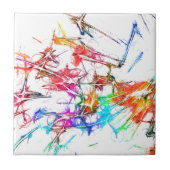 Abstract kleurig ontwerp tegeltje (Voorkant)