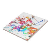 Abstract kleurig ontwerp tegeltje (Zijkant)