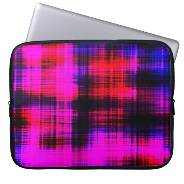 Abstract kleurig  patroon laptop sleeve (Voorkant)