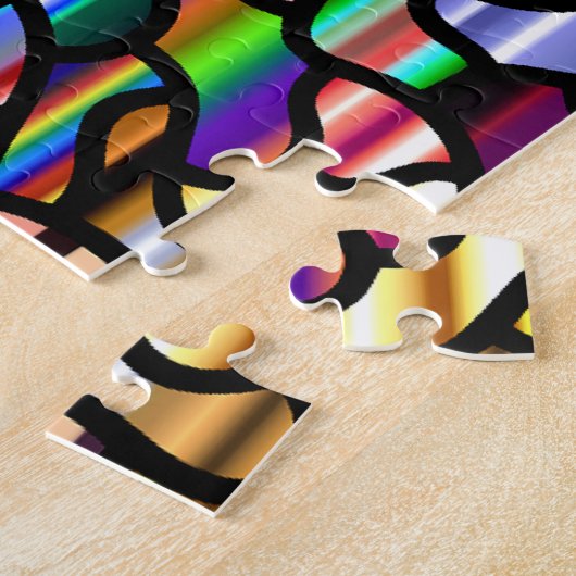 Abstract kleurig patroon legpuzzel (Zijkant)