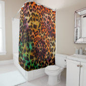 abstract kleurig patroon van leopartextuur douchegordijn (In situ)