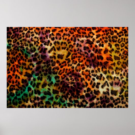 abstract kleurig patroon van leopartextuur poster (Voorkant)