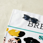 Abstract kleurig patroon van organische vormen strandlaken (In situ)