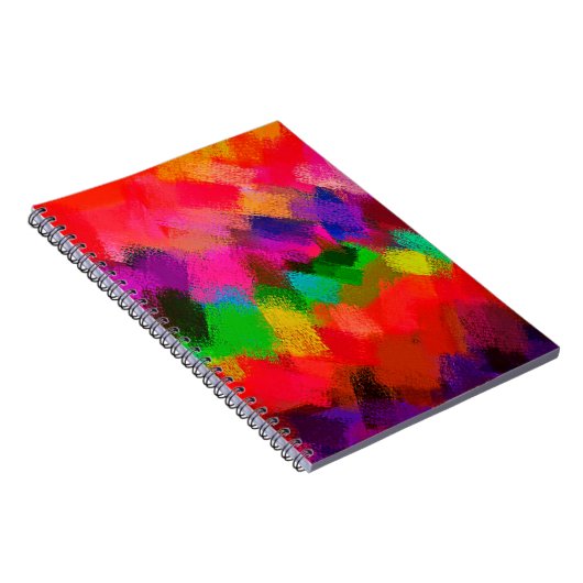 Abstract kleurig schilderen #2 notitieboek (Rechterzijde)