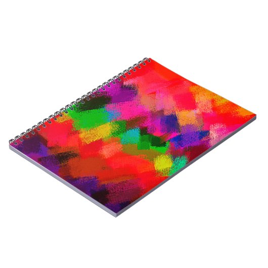 Abstract kleurig schilderen #2 notitieboek (Linkerzijde)