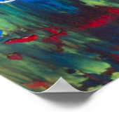 Abstract kleurig schilderen 2 poster (Hoek)