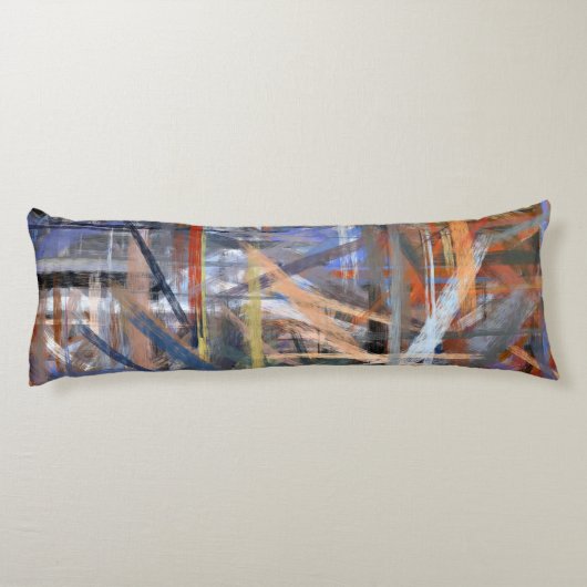 Abstract kleurig schilderen #3 lichaamskussen (Achterkant)