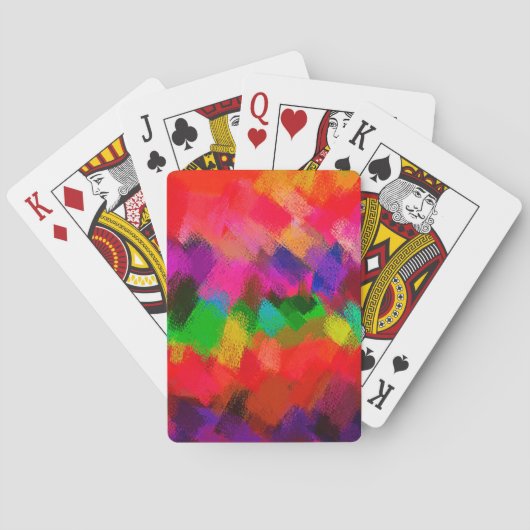 Abstract kleurig schilderen #3 pokerkaarten (Achterkant)