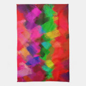 Abstract kleurig schilderen #3 theedoek (Verticaal)