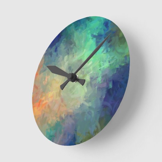 Abstract kleurig schilderen #5 ronde klok (Hoek)