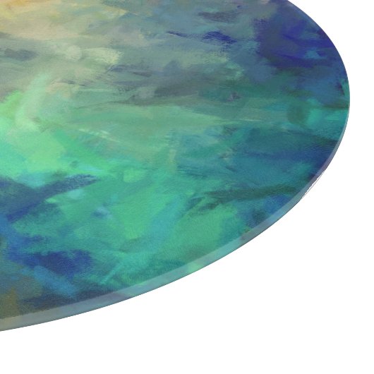 Abstract kleurig schilderen #5 snijplank (Hoek)