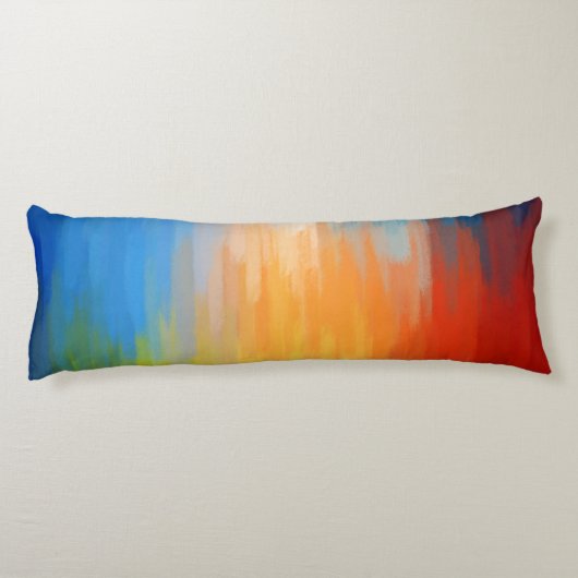 Abstract kleurig schilderen lichaamskussen (Achterkant)