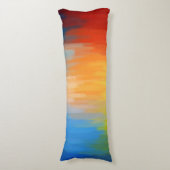 Abstract kleurig schilderen lichaamskussen (Voorkant Verticaal)