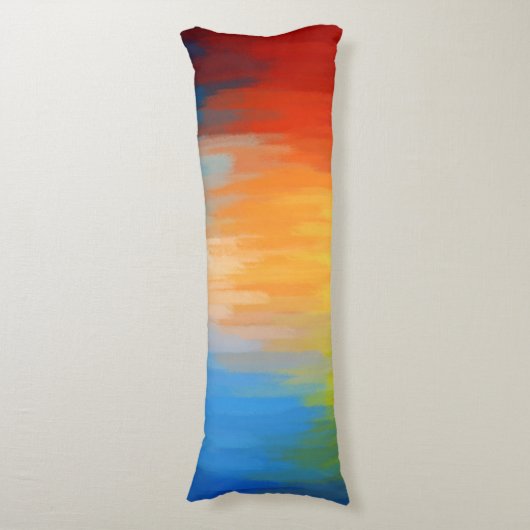 Abstract kleurig schilderen lichaamskussen (Voorkant Verticaal)